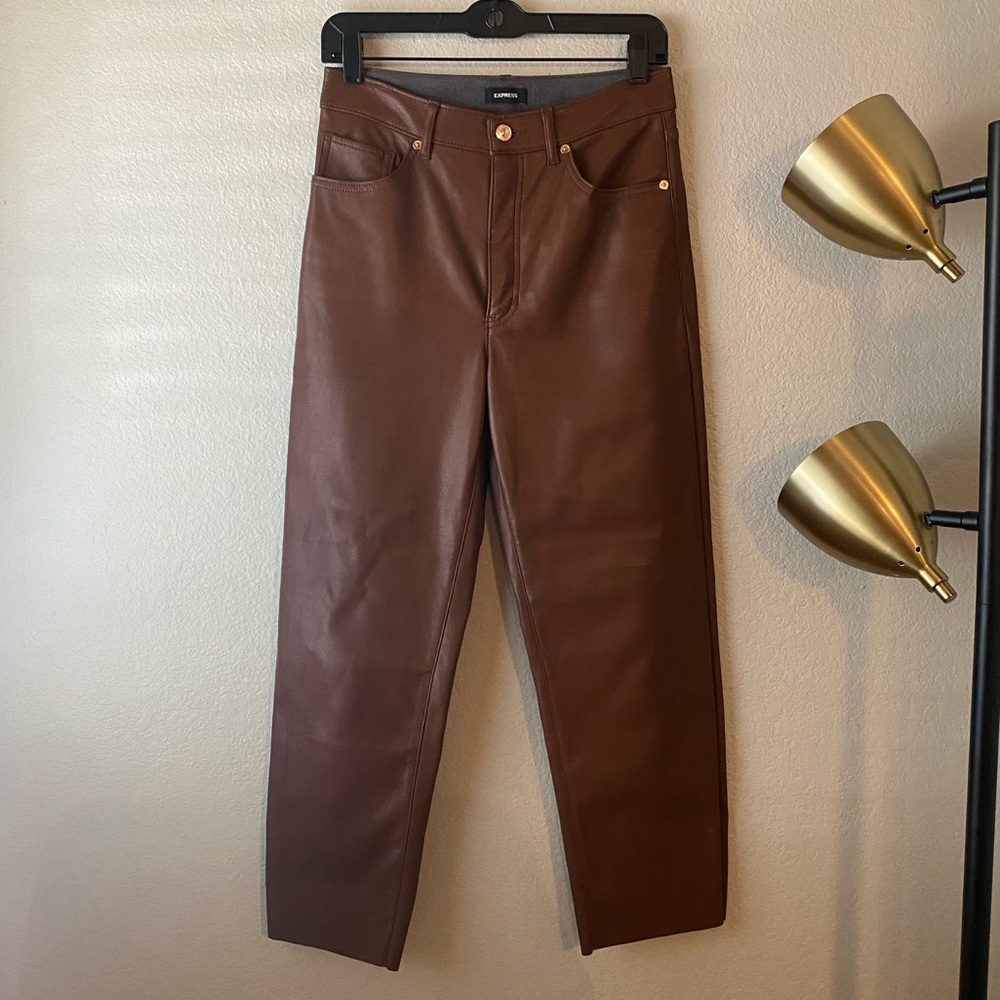 Chocolate Brown Leather Pants